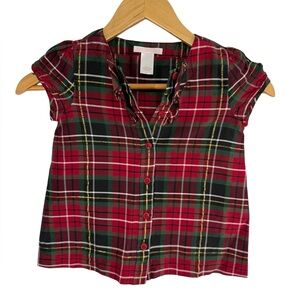 Janie and Jack Silk Tartan Holiday Top, Girls 4T